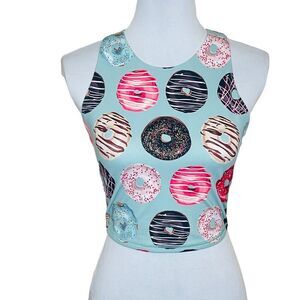 Muscles & Donuts Cropped Tank size Medium
